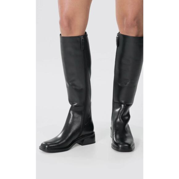 Franco Sarto Women's 11M Black Merina Knee High Riding Boots Equestrian LM1-42 - Picture 1 of 8